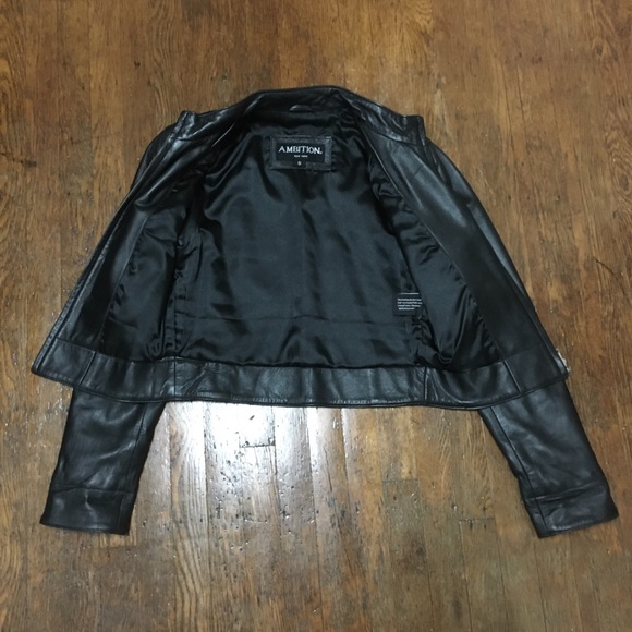 Ambition New York moto leather jacket. Zip closure - Picture 5 of 16
